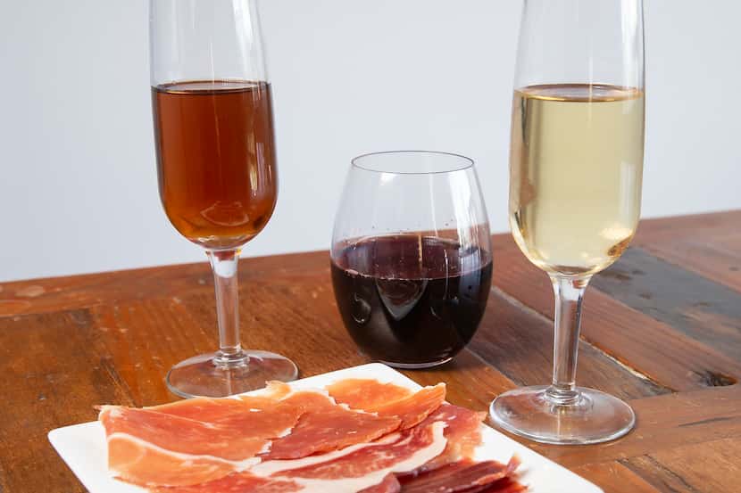 The Dallas Morning News Wine Panel tasted various wines to go with jamón ibérico from...