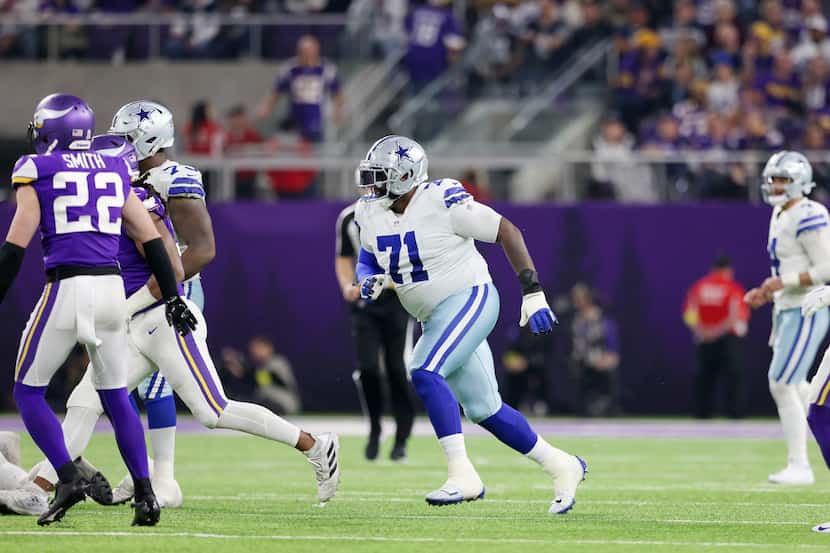 Dallas Cowboys offensive tackle Jason Peters (71) in action during the second half of an NFL...