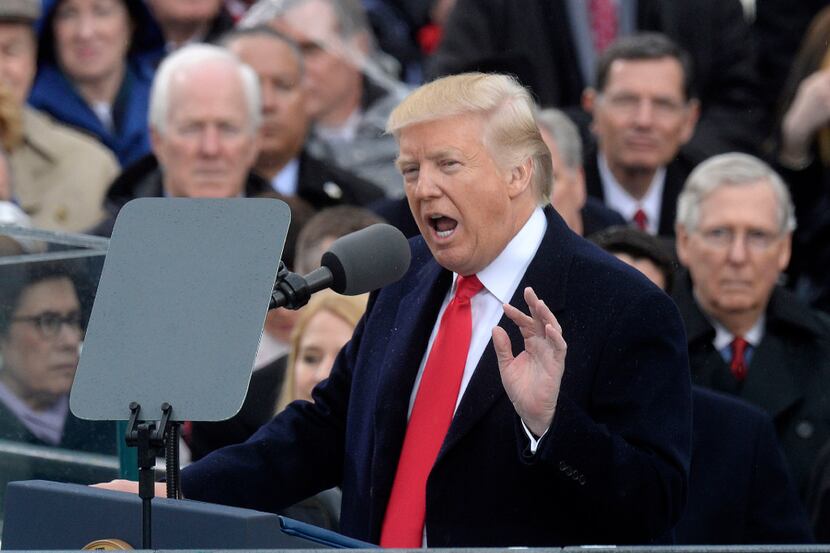 President Donald Trump at his inauguration on Jan. 20. (Olivier Douliery/Abaca Press/TNS)