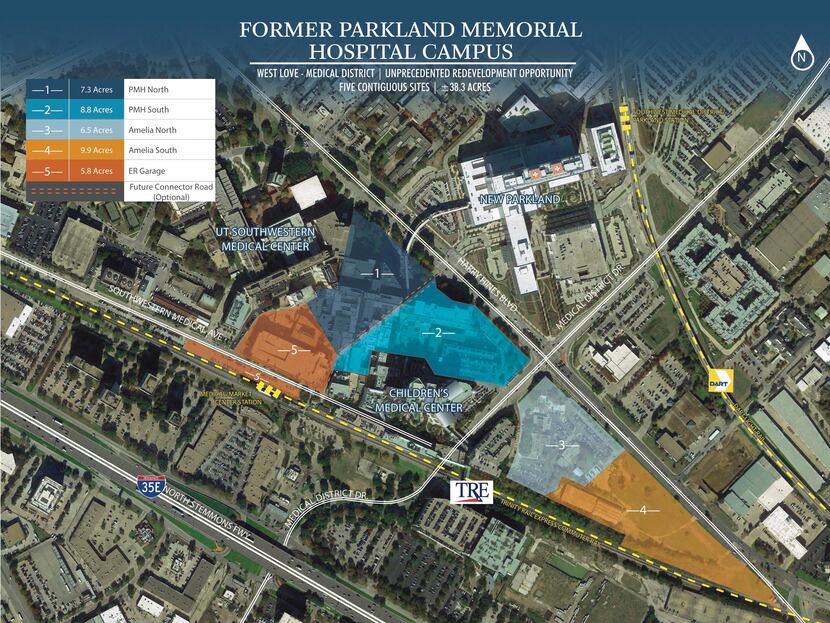 The Parkland Hospital properties up for sale include more than 1 million square feet of...