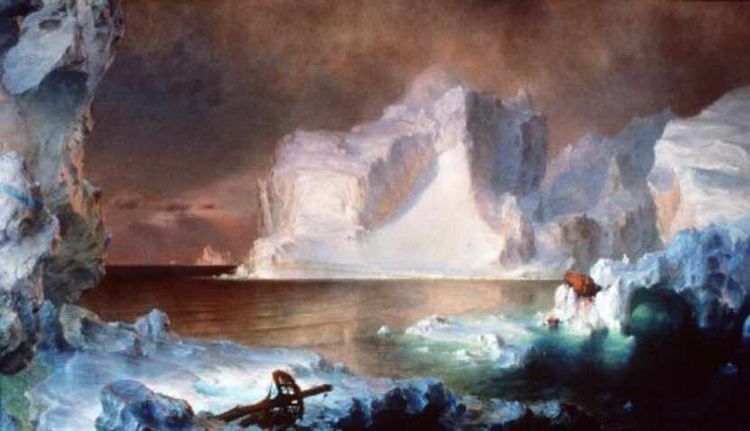 The mast in the foreground of  Frederic Edwin Church's The Icebergs, one of the Dallas...