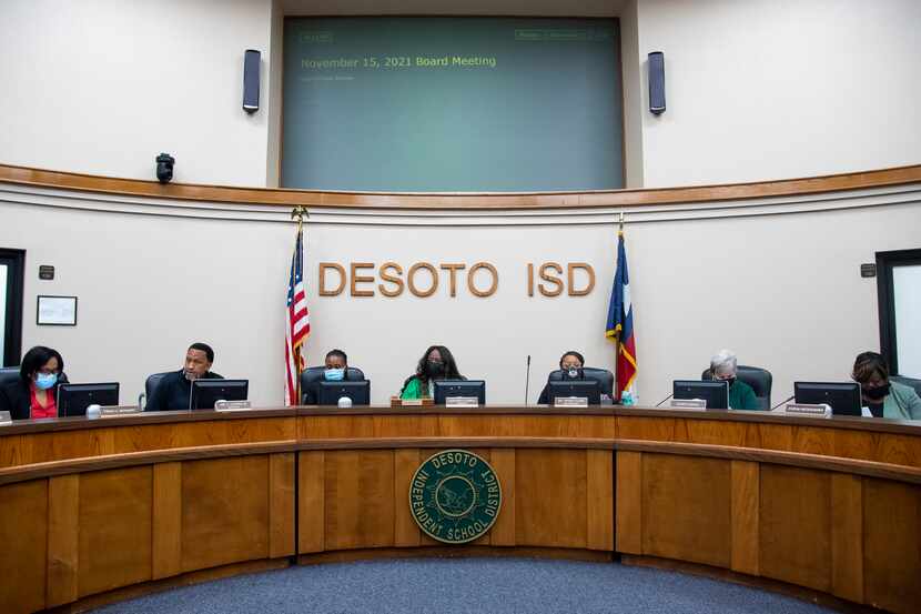 DeSoto school trustees conducted a meeting Monday during which they accepted the resignation...