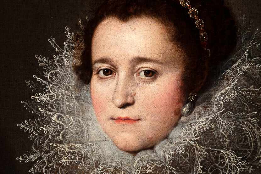 Detail of Bartolomé González y Serrano's "Portrait of a Lady" shows the moles that emerged...