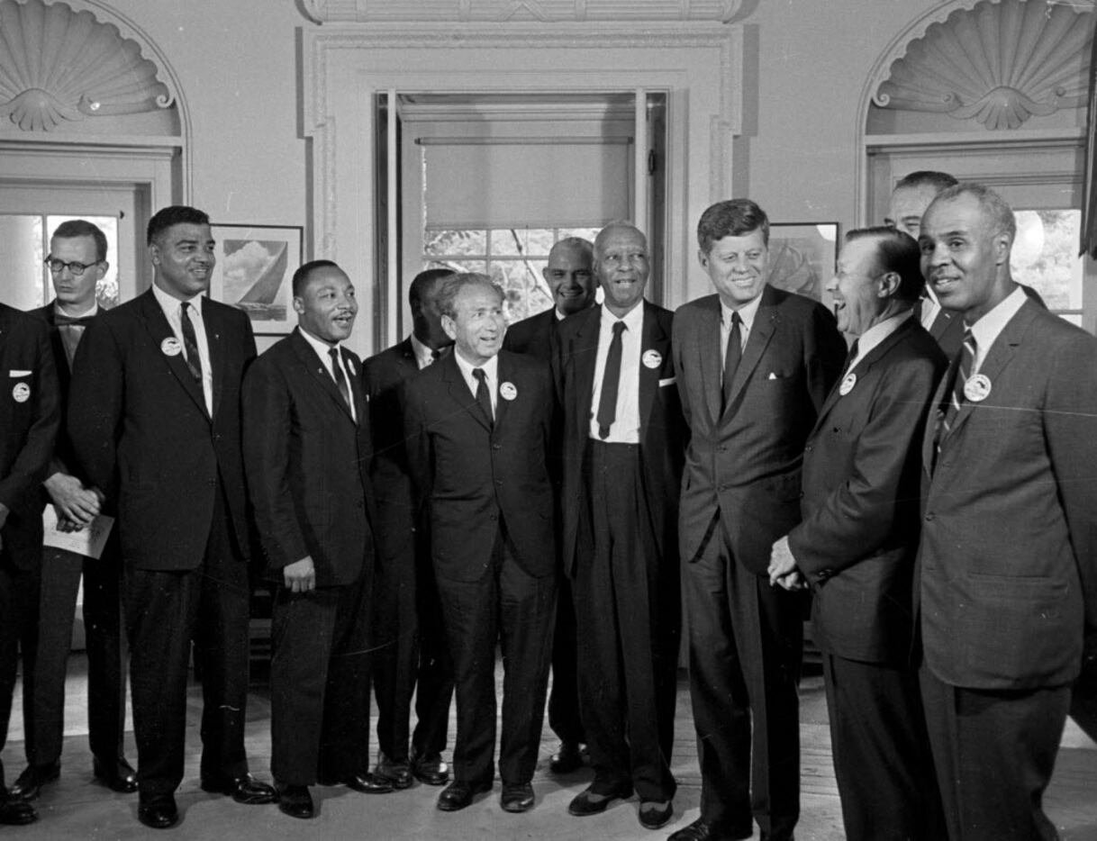 President John F. Kennedy met with leaders of the March on Washington at the White House on...