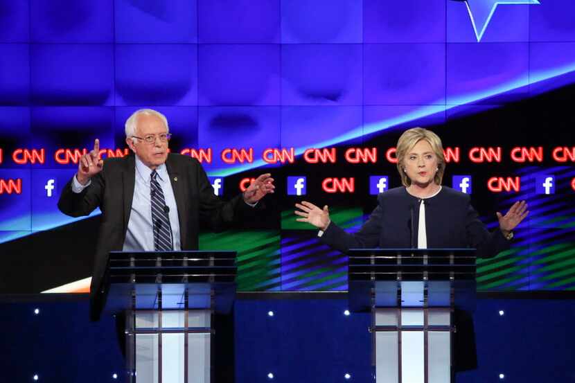  Sen. Bernie Sanders and former Secretary of State Hillary Clinton debated in Las Vegas way...