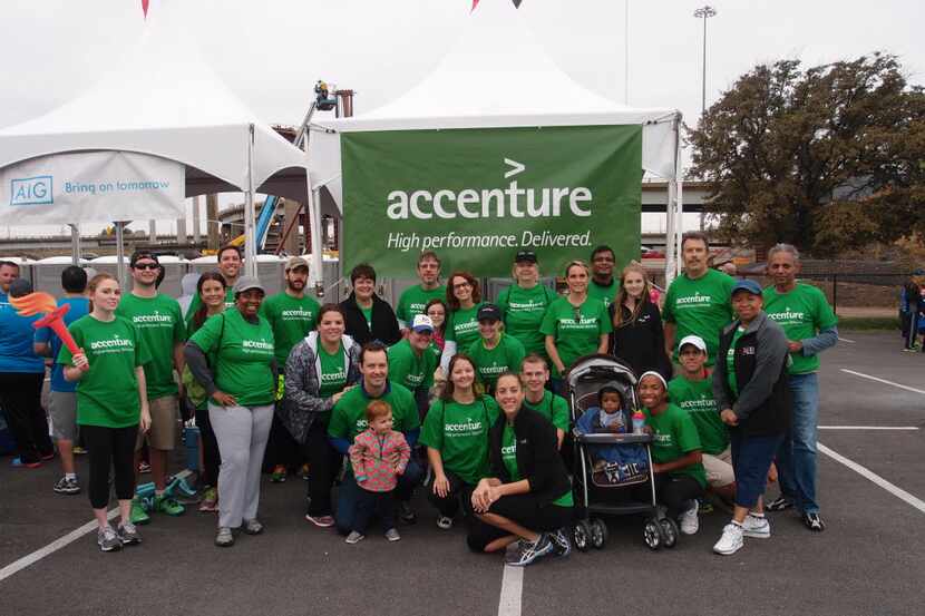More than 50 people joined the Accenture team at the American Heart Association s Heart Walk.