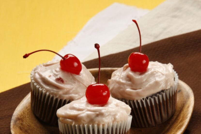 Cherry Dr Pepper Cupcakes with Fluffy Cherry-Cream Cheese Frosting