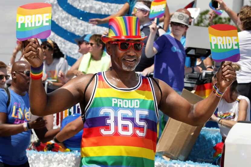 People celebrate diversity and acceptance during the Dallas Pride’s Corona Alan Ross Texas...