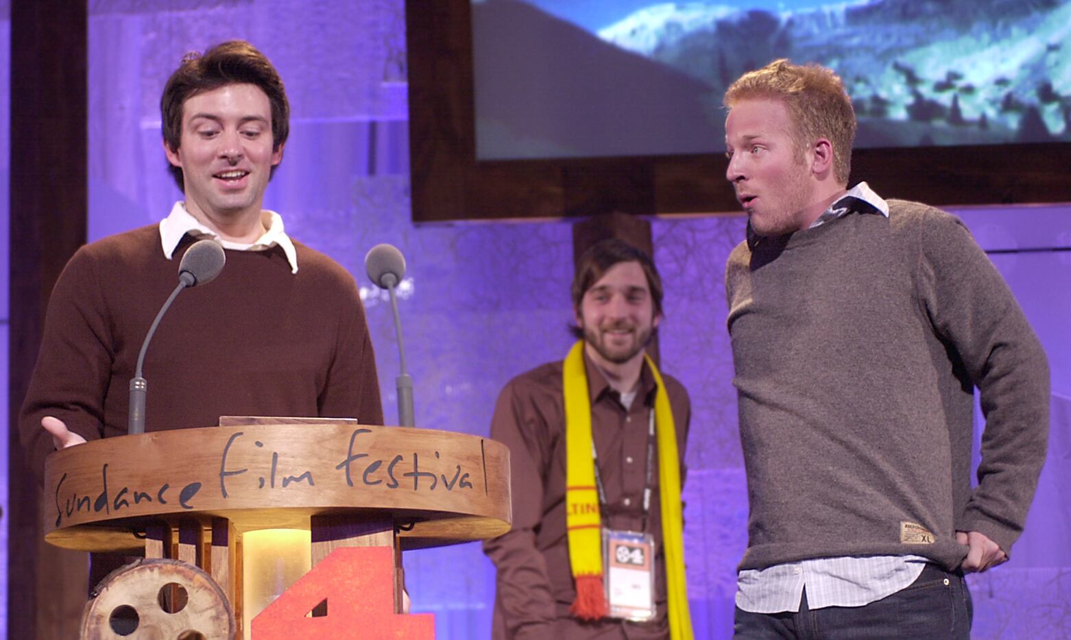 Shane Carruth accepts the dramatic Grand Jury award for the film "Primer" on Jan. 24, 2004,...