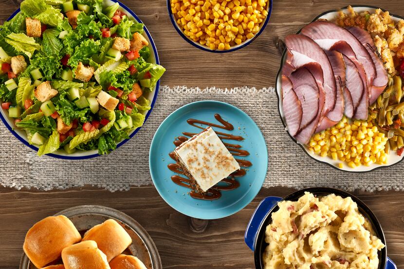 Cotton Patch Cafe's Ultimate Holiday Spread includes Easter Holiday Ham, dressing, gravy, a...