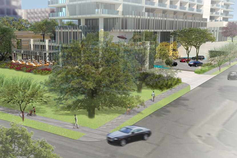 Dallas' JMJ Development is planning a high-rise hotel and residential building on the site.