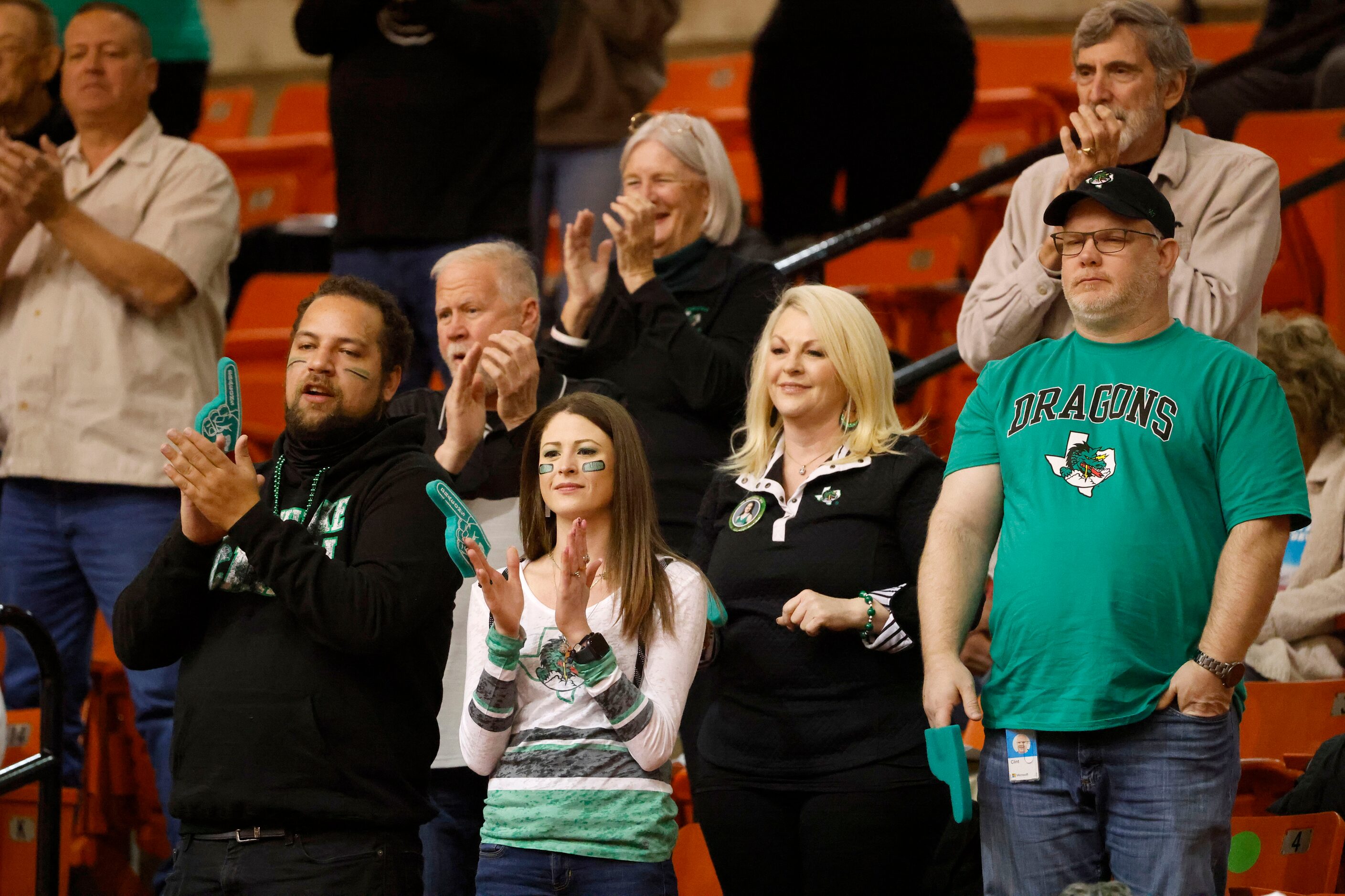 Southake Carroll fans watch as they played South Grand Prairie during the first half of the...