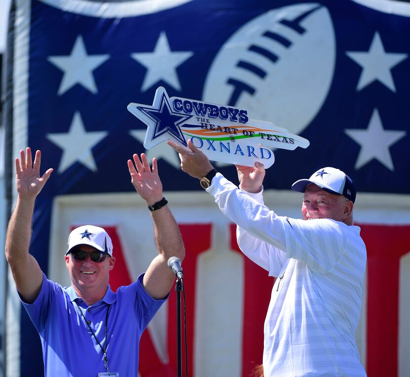 Oxnard, Calif., Mayor Tim Flynn is a regular visitor to the Dallas Cowboys training camp...