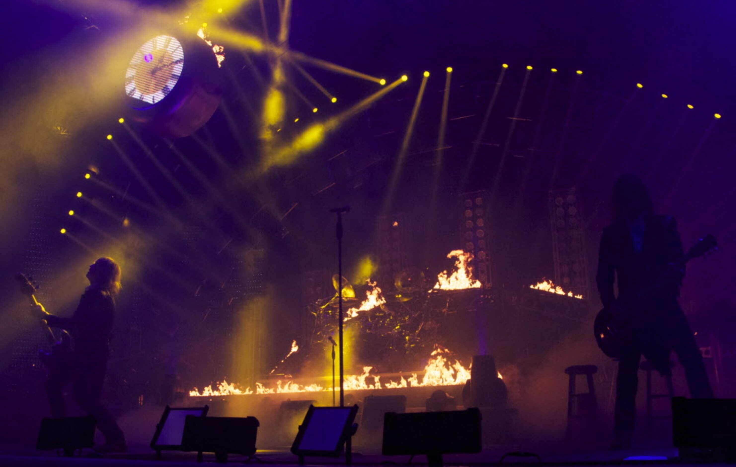 Fire and lights mark the Trans-Siberian Orchestra "Lost Christmas Eve 2012" show December...