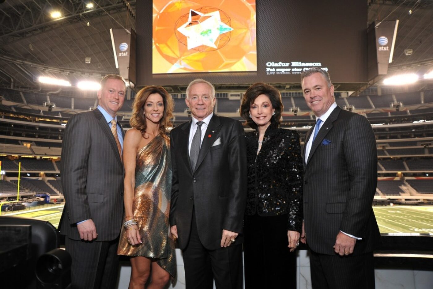 Handout photo from the Cowboys of the Jones family: Jerry Jr., Charlotte, Jerry, Gene and...