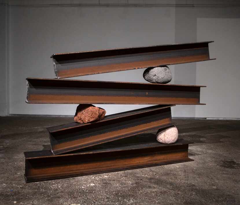 In works like the 2019 piece "Poggendorff Phenomenon," artist Jose Davila uses large-scale...