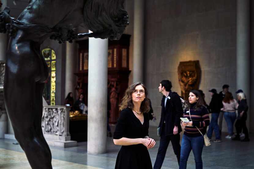 Madeline Miller in the Greek and Roman galleries at the Metropolitan Museum of Art in New York.