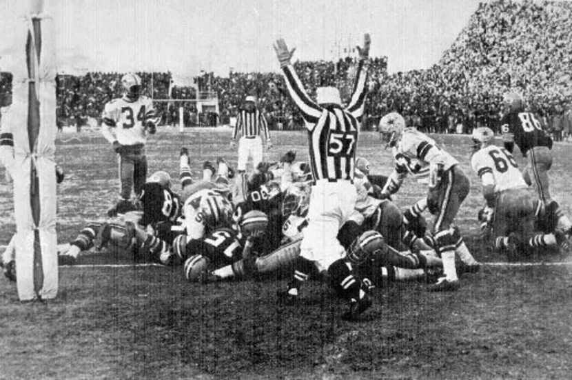 1967 NFL Championship game: Green Bay 21, Dallas 17; Dec. 31, 1967 in Green Bay. Frozen in...