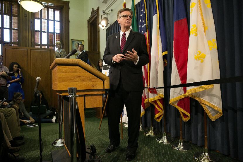 Texas Lt. Gov. Dan Patrick discusses his special session plan to boost teacher pay during a...