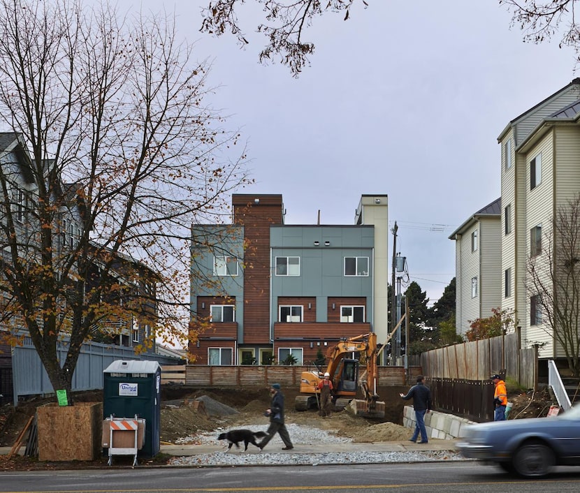 
This micro-housing development on California Avenue in West Seattle has 38 sleeping rooms.
