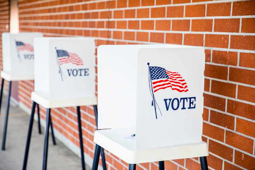 Una casilla de votación en Estados Unidos. iStock.
