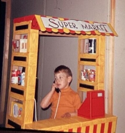 This mini grocery store was the kind played with by Edgar Dworsky, who became a super...