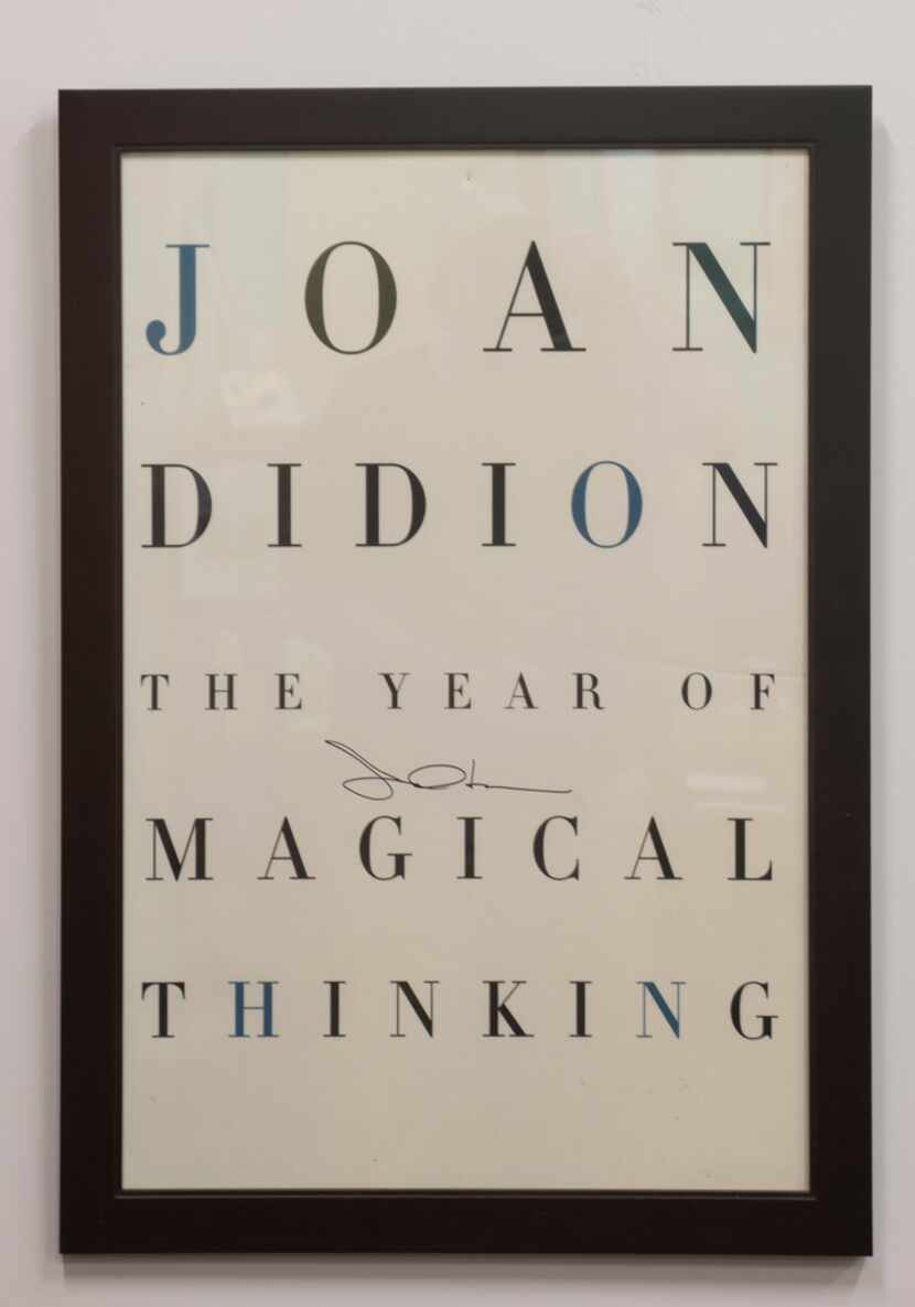 A signed Joan Didion poster at the Writer's Garret.