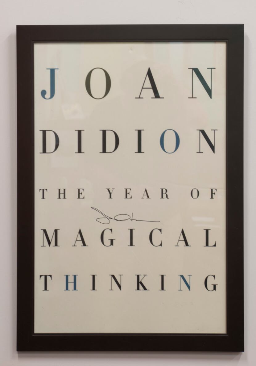 A signed Joan Didion poster at the Writer's Garret.