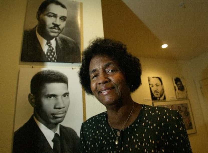 Mamie McKnight is shown in the home of the late Dallas civil rights leader Juanita Craft....