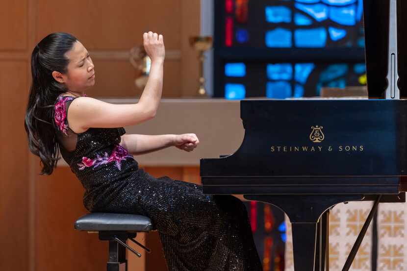 Pianist Joyce Yang performs during a Chamber Music International solo recital at St....