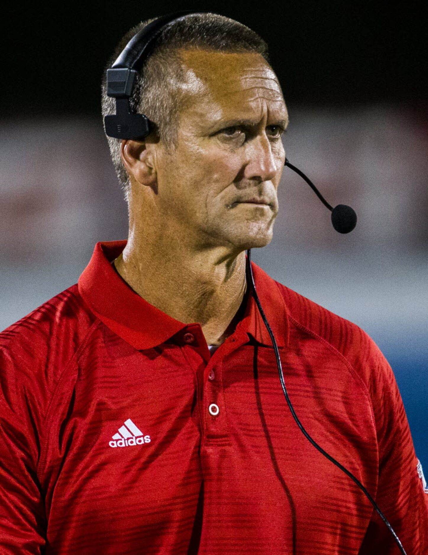 Frisco Centennial head coach Ronny Mullins watches from the sideline during the fourth...