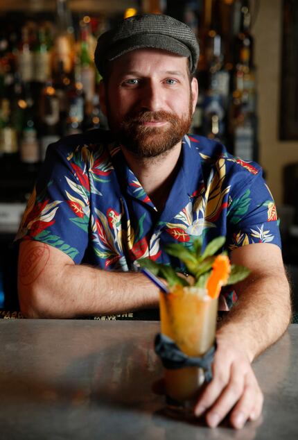 Bartender Jonathan Maslyk of Industry Alley doesn't drink alcohol, so drinks like the Mock...