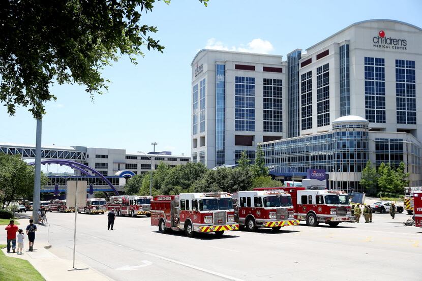 Dallas Fire-Rescue responds to call at Children's Medical Center Dallas on June 23, 2016. 