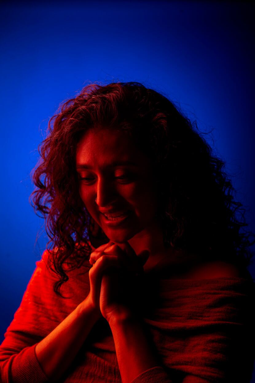 Poet Edyka Chilomé poses for a photograph in The Dallas Morning News' studio on Friday, Dec....