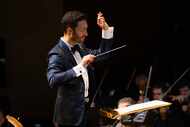 Enrico Lopez-Yanez leads the Dallas Symphony Orchestra in a performance with...