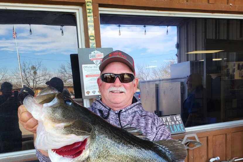 Wendell Ramsey with his 14.92 pound Toyota ShareLunker caught on Jan. 8 from Lake O.H. Ivie...
