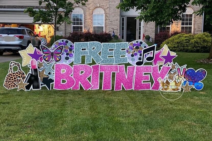 This lawn display was ordered by many fans of Britney Spears during the summer of 2021 from...