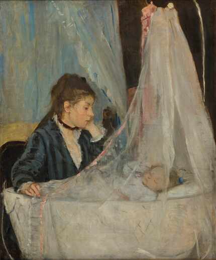 Berthe Morisot's The Cradle, an 1872 oil-on-canvas piece, is included in the Dallas...