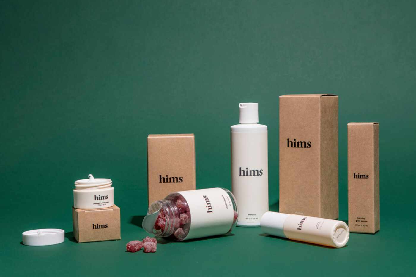 A line of of Hims vitamins. (Courtesy of Neighborhood Goods)