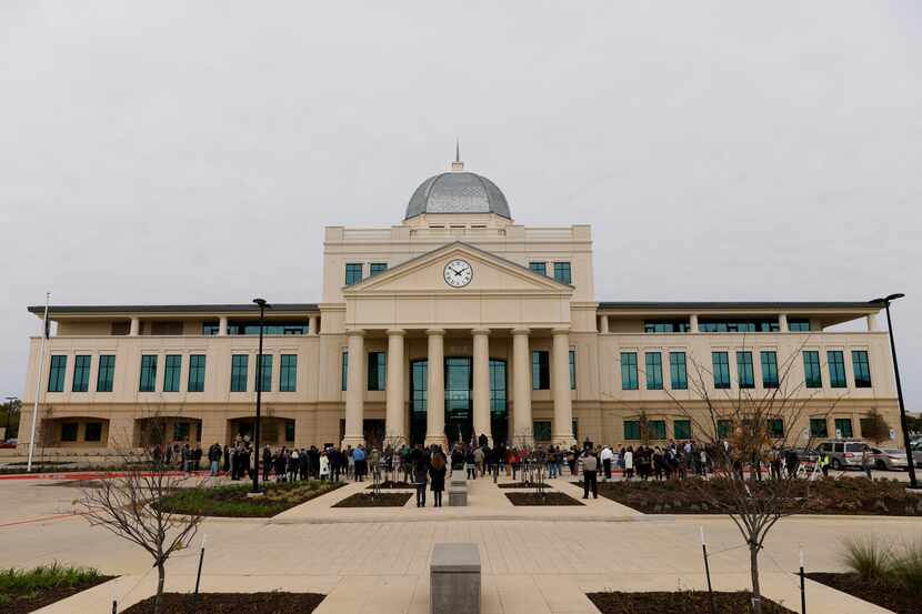 The Denton County Administrative Courthouse pictured during its grand opening on Thursday,...