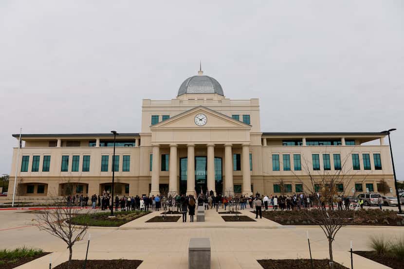 The Denton County Administrative Courthouse pictured during its grand opening on Thursday,...