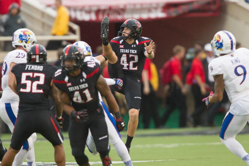 Texas Tech punter Taylor Symmank is hopeful he can also be the Red Raiders' placekicker this...