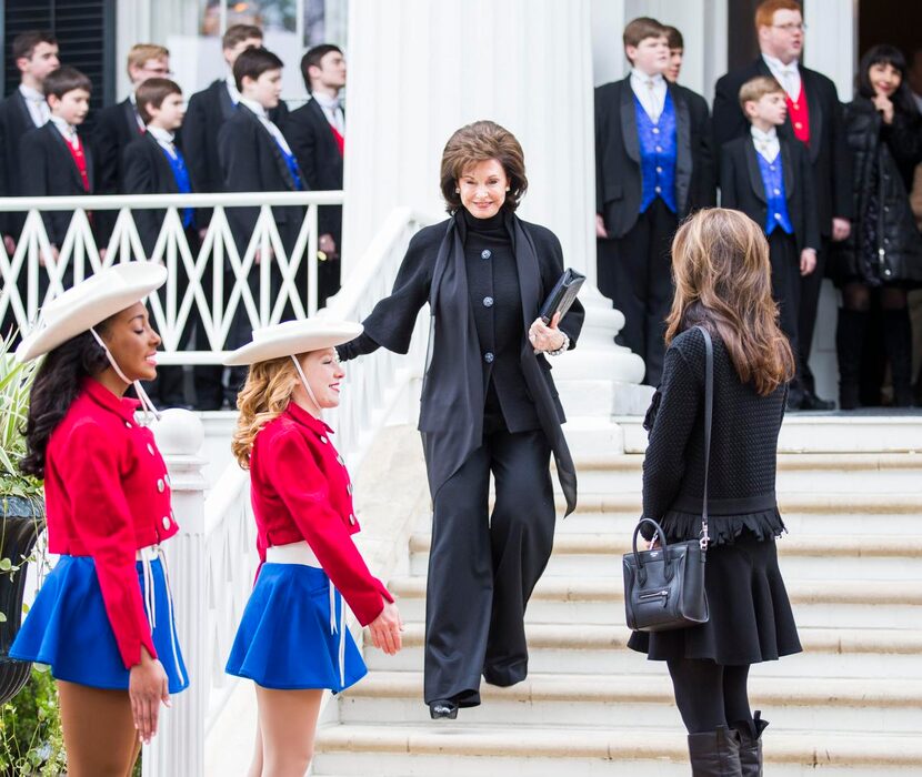 
Texas Medal of the Arts Award honorees Gene, center, and Charlotte Jones, co-chairs of the...