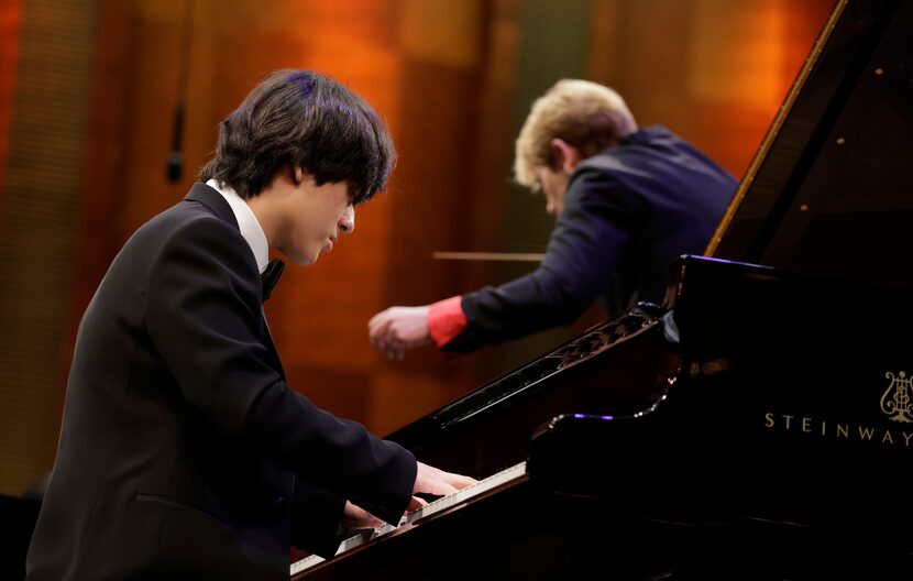 Pianist Yunchan Lim performs with the Fort Worth Symphony Orchestra and guest conductor...