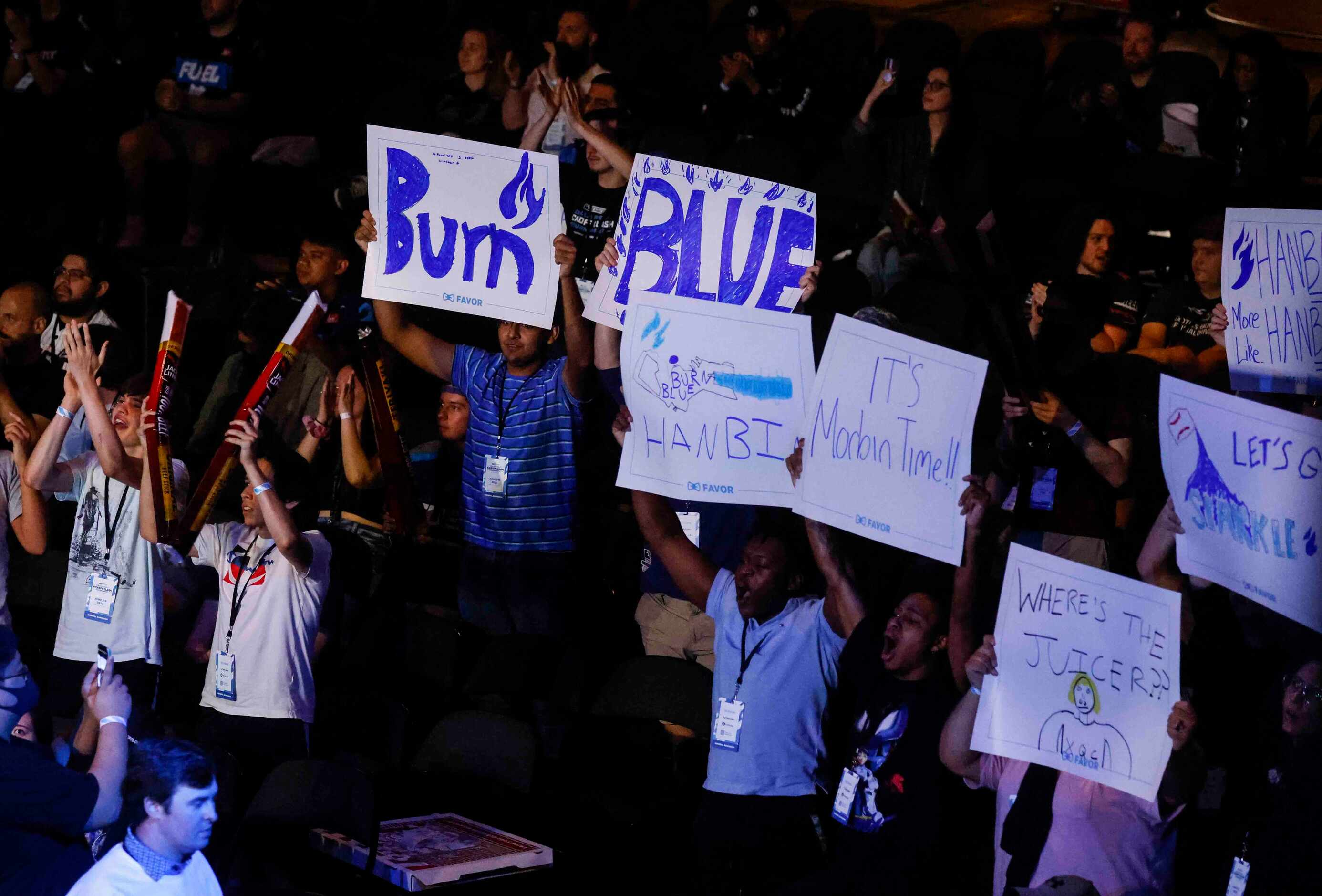 Dallas Fuel fans cheer against Toronto Defiant during Overwatch League's Kickoff clash...