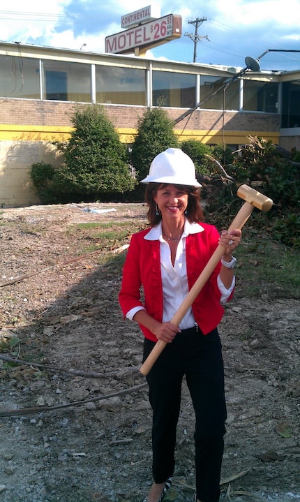 Former Richardson Mayor Laura Jordan at the demolition of a hotel while she was still in...