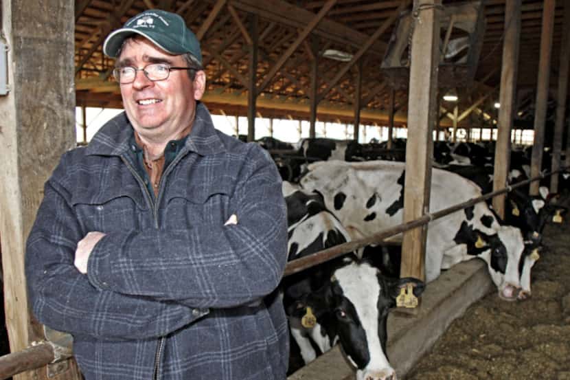 The price of milk is always on the minds of dairy farmers like Harold Howrigan of Fairfield,...