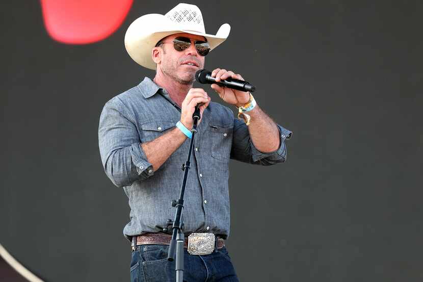 Taylor Sheridan speaks onstage during Day 3 of the 2023 Stagecoach Festival on April 30,...