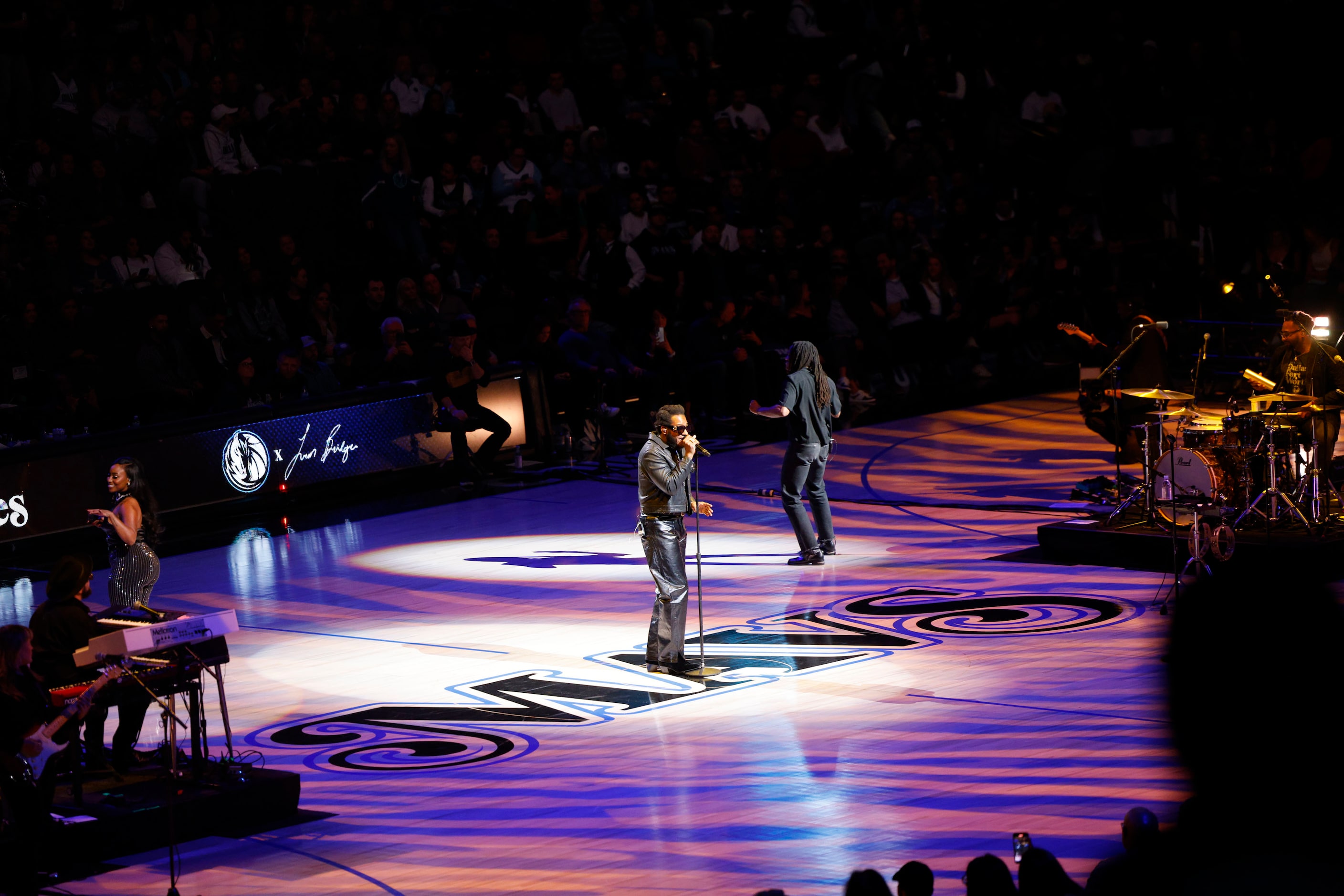 Grammy Award-winning recording artist and Fort Worth native Leon Bridges performs during a...