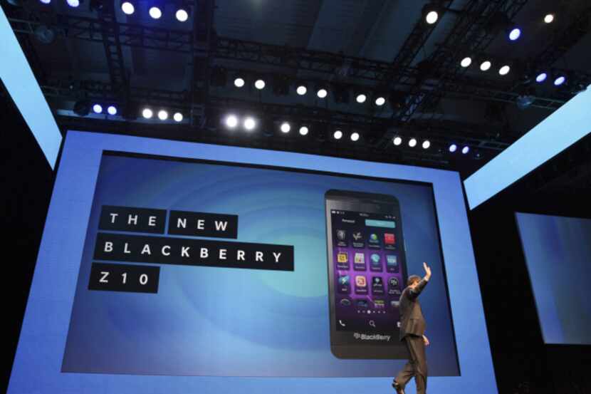 Thorsten Heins, CEO of Research in Motion, touted the BlackBerry Z10 and Q10 models, which...